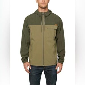 Voyager Windwear Jacket-Forest Night-Hoodie-Size XL-Two Toned-Zip Front